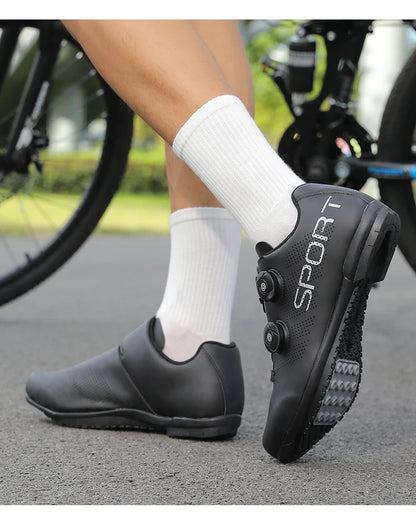 Ultra-Light Cycling Shoes, Breathable and Lightweight, SPD-Compatible Hard Soles for Road Mountain Bike Competition Training