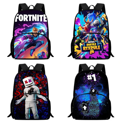 Класическа детска раница Fortnites за момчета и момичета, ученическа чанта, подарък за рожден ден, голям капацитет, за училище и къмпинг, издръжлива раница