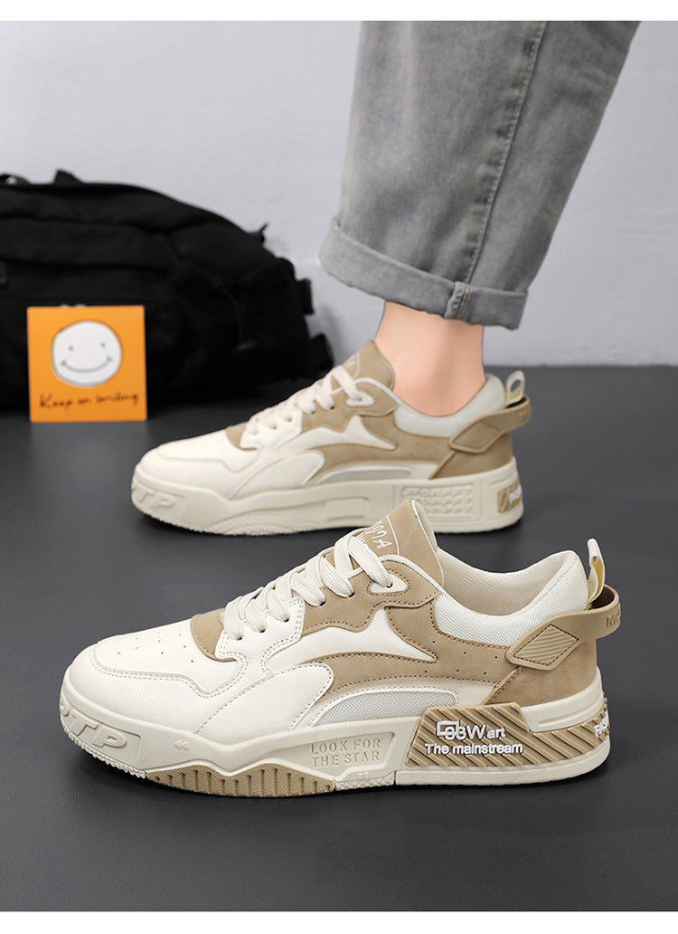 New Autumn Men’s Sneakers Comfortable Platform Shoes 2023 Trend Lace-up Vulcanized White Casual Sneakers Zapatillas