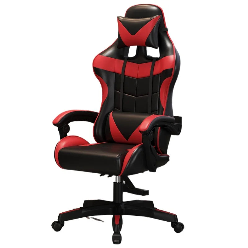 Gaming Chair for Home Office Internet Cafe Computer Swivel Chair with Elastic Back Support for Streamers Ergonomic Long