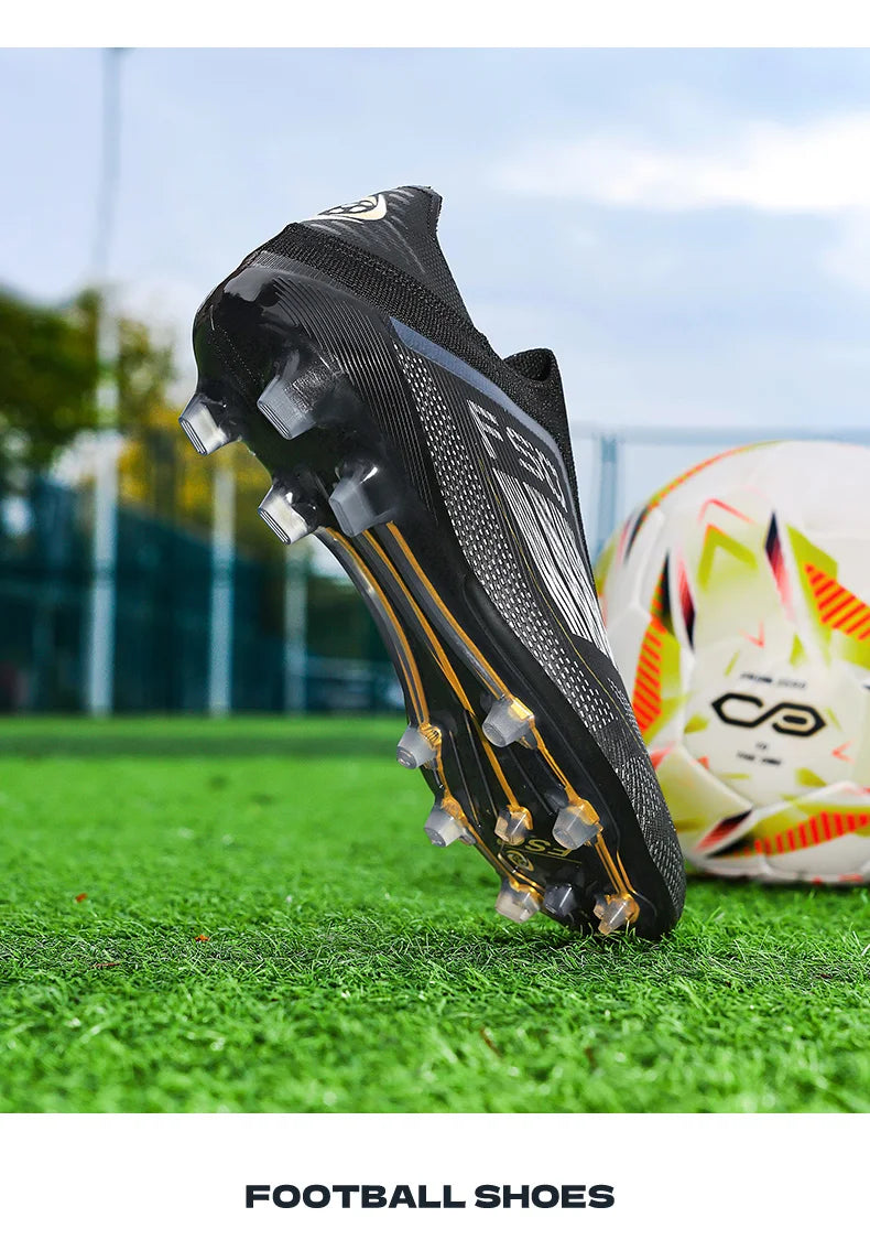 Men's Football Boots Futsal Ultralight Soccer Shoes Training TF Match Long Spikes Breathable Indoor Sneakers Cleats Drop Shipping