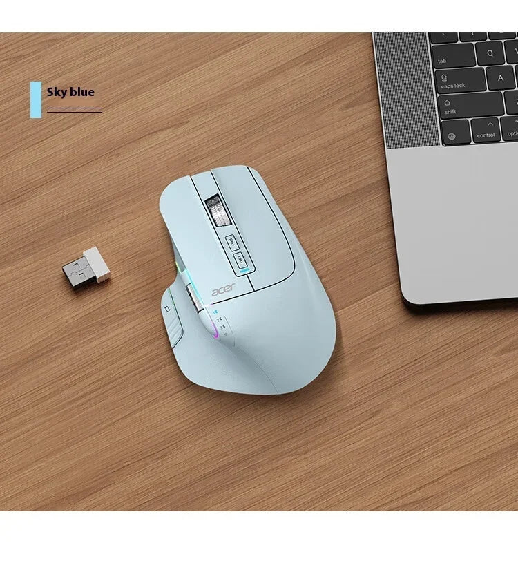 Acer Omr225 Gamer Mouse 3-mode Bluetooth Wireless Mouse Dual Scroll Ergonomic Mouse Custom Programming Gaming Mice Office Mice