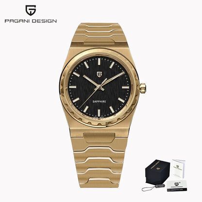 PAGANI DESIGN Men's Quartz Watches Ultra-Thin 7mm Series 37mm Sapphire Stainless Steel Waterproof Watches for Men TMI VJ21