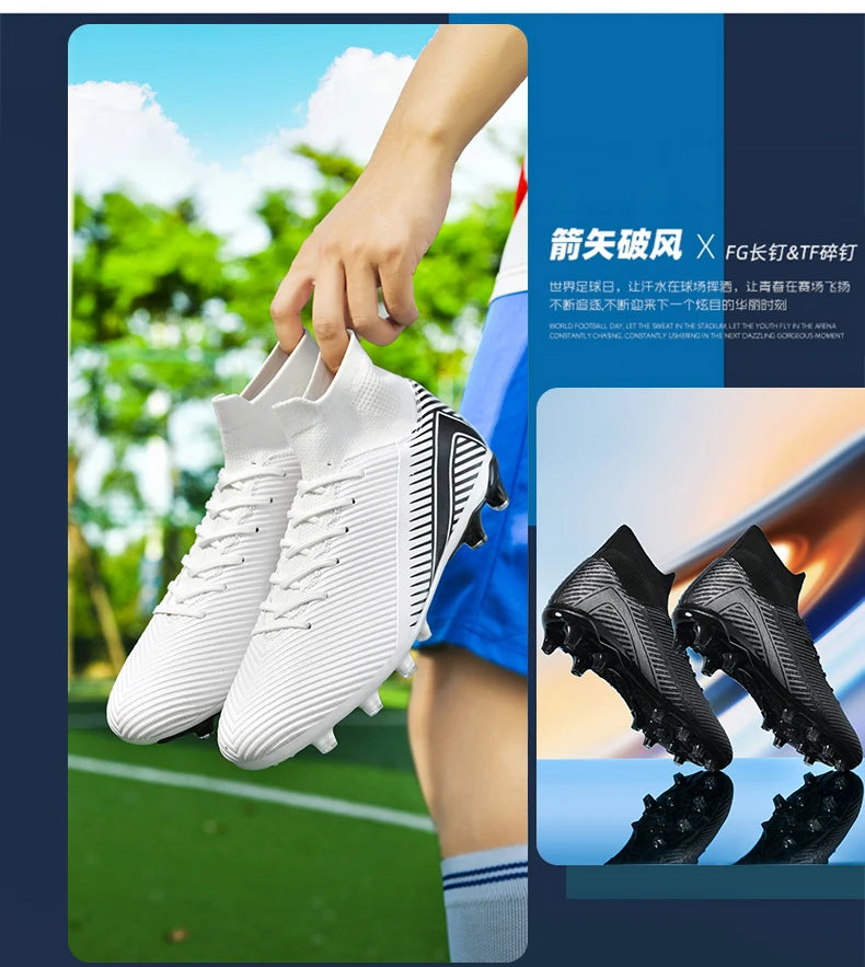 New Men's Professional Soccer Shoes Non-slip Football Boots Unisex Breathable Futsal Sports New Cleats Drop Shipping Ultralight