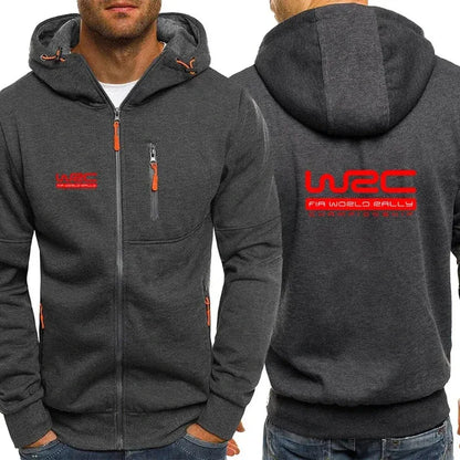 New Spring Autumn Men's World Rally Championship WRC Logo Printing Fashion Hooded Streetwear Casual Zipper High Quality Hoodies