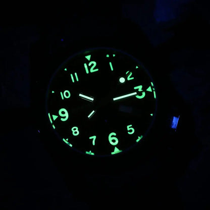 BODERRY Men's Automatic Watch 40MM Titanium Pilot Sport Mechanical Wristwatch 100m Waterproof Sapphire C3 Luminous NH35