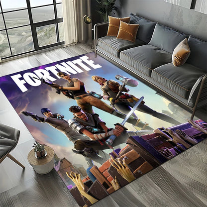 2025 Games 3D F-Fortnite Cartoon Carpet Rug for Living Room Bedroom Home Sofa Decoration, Kids Play Area Rug Non-slip Floor Mat