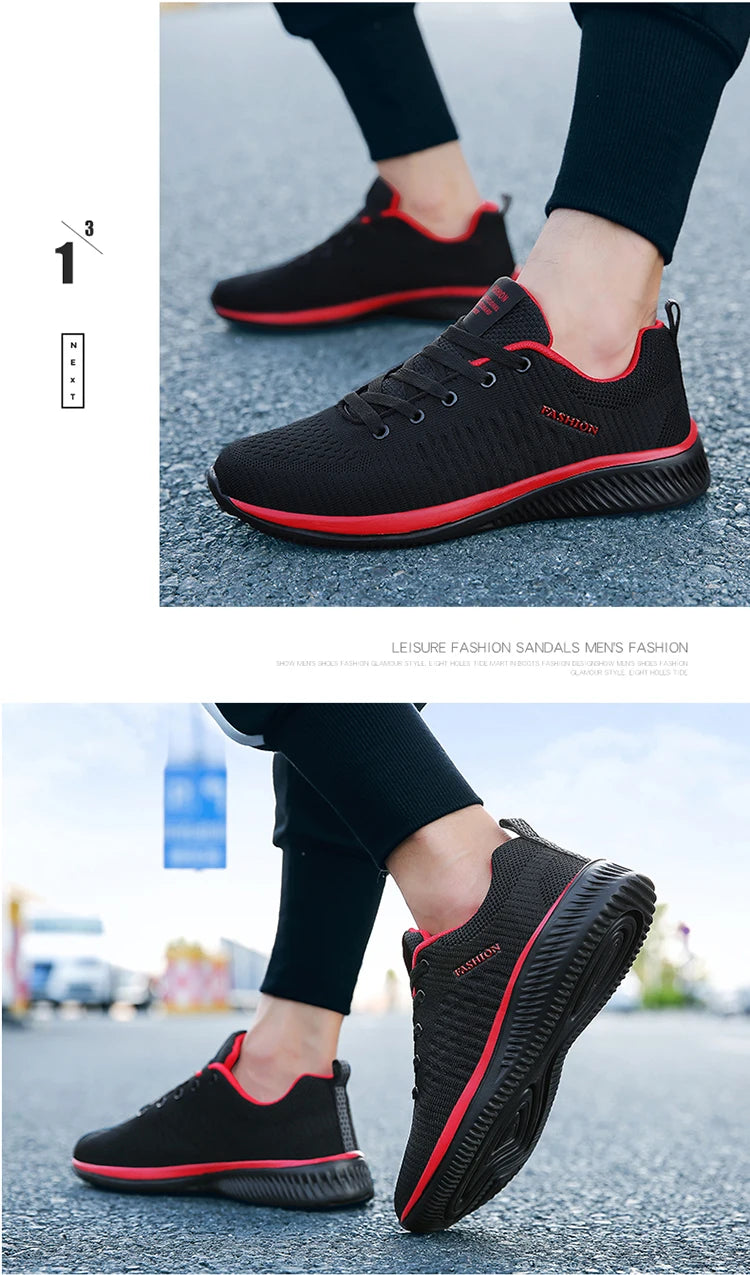 Atmungsaktive leichte Herren-Laufschuhe – bequeme Casual-Schuhe, Outdoor-Slipper und Walking-Sneaker