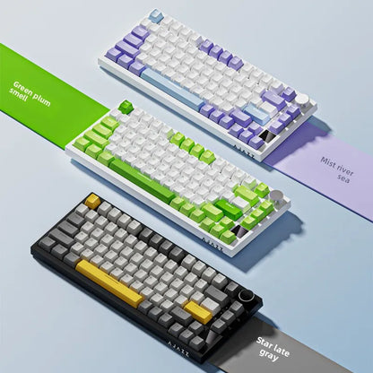 Ajazz AK820/AK820Pro gaming mechanical keyboard Bluetooth 5.1/Wireless/wired custom keyboard with heat exchange sealed button