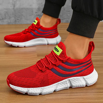 Men's Casual Sports Shoes Breathable Lightweight Sneakers Anti-Slip Flats Outdoor Running Walking Tennis Athletic Jogging Shoes