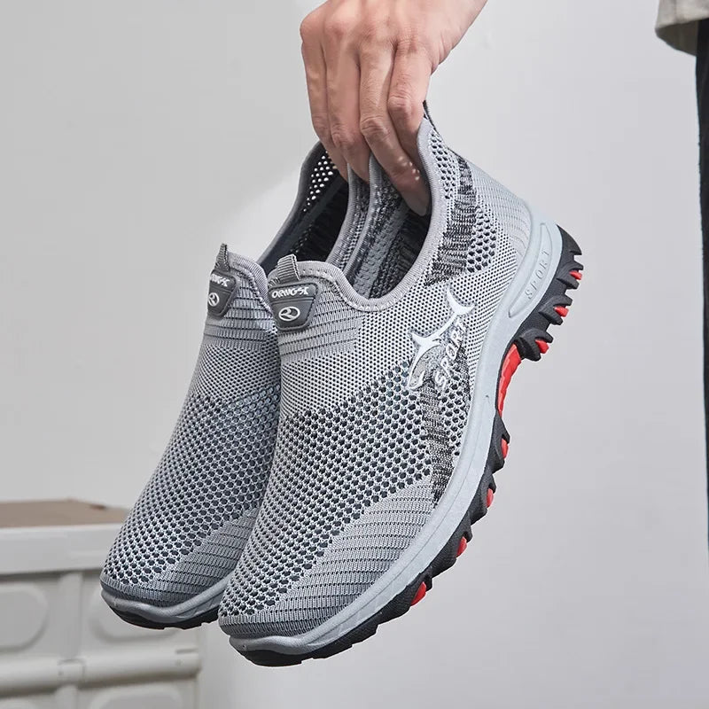 2025 Breathable Hiking Shoes for Men Air Mesh Casual Sneakers Outdoor Lightweight Casual Shoes New Fashion Walking Shoes for Men