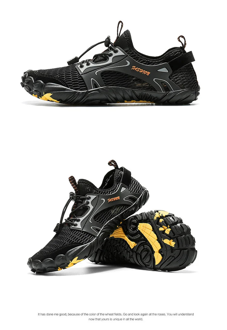 Water Shoes for Men, Trekking Hiking Shoes, Drainage Beach Aqua Shoes, Quick Dry Swim Barefoot Sandals, Diving Fishing Surfing Sneakers
