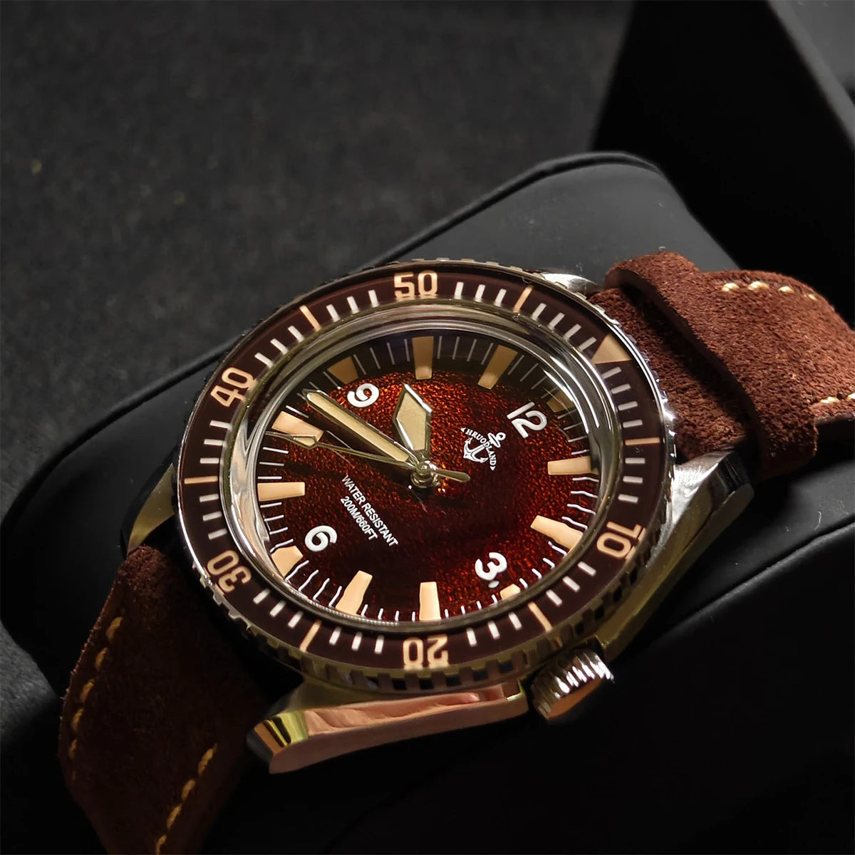 Hruodland 2026 new retro 41MM men's automatic mechanical watch Hangzhou K1 glass stainless steel waterproof 20Bar C3 reloj hombre
