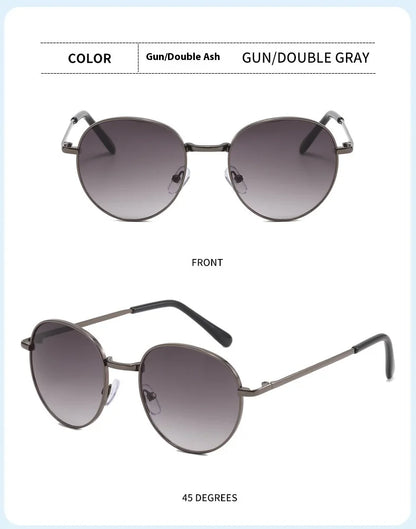 2025 New Straight Metal Sunglasses Boys And Girls, Small Oval Children's Glasses For Babies