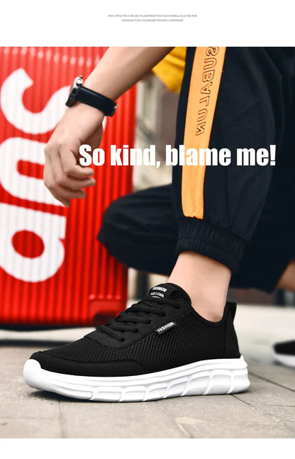 Men's Summer Sneakers Casual Running Shoes Breathable Walking Mesh Lightweight Sports Shoes Comfortable Fashion Shoes Zapatillas