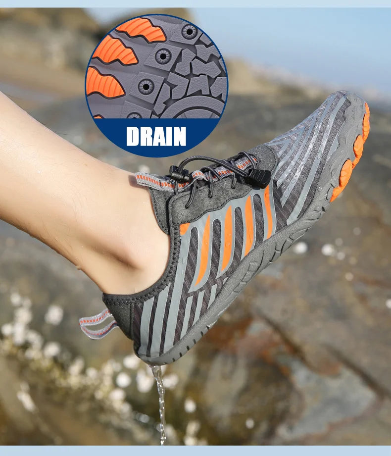 Men and Women Water Shoes, Aqua Shoes, Drainage Beach Sports Swim Sandals, Quick Dry Boating Barefoot Diving Fishing Surfing Sneakers