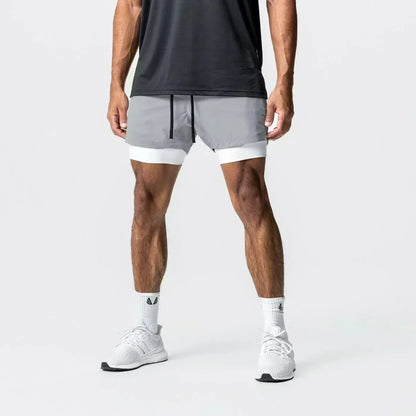Pantaloncini da palestra da uomo Anime Demon Slayer ad asciugatura rapida, pantaloncini doppio strato 2 in 1, sportswear Y2K estate 2026, streetwear traspirante