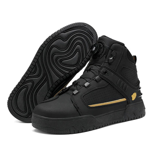 Motorcycle Boots Men Biker Shoes Moto Sneaker Microfiber Leather Adventure Motocross Shoes Anti-Slip Motorcycle Equipment