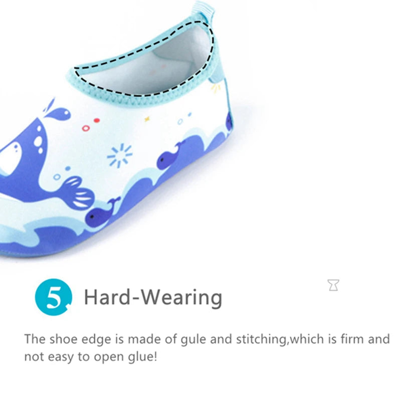 Boys Girls Soft Foldable Water Shoes Kids Beach Summer Outdoor Wading Shoes Swimming Surf Sea Slippers Quick-Dry Aqua Shoes