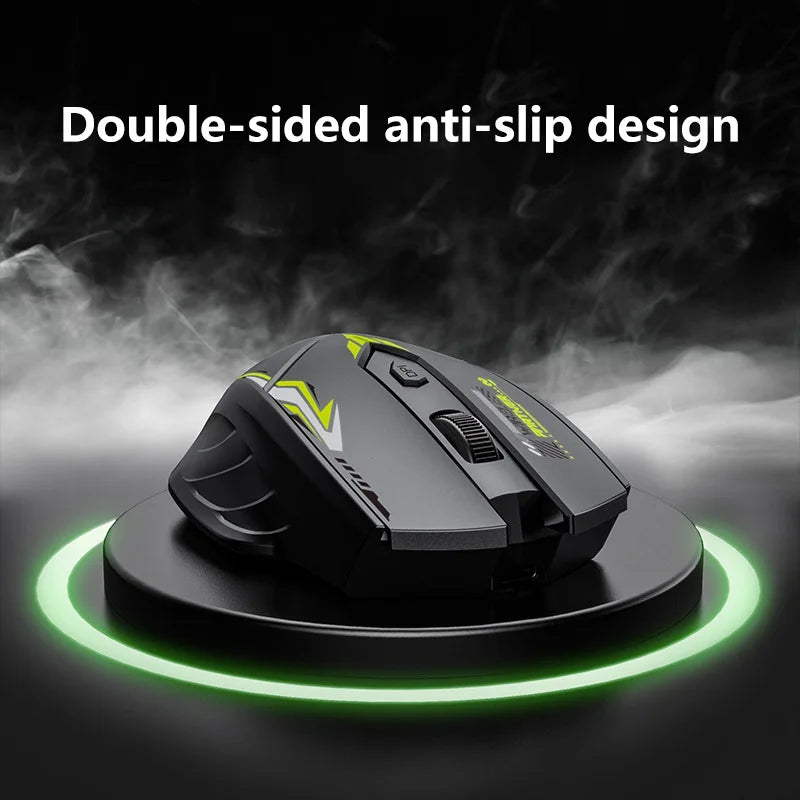 Wireless Gaming Mouse Dual Mode Bluetooth 2.4G DPI Adjustable Type-C Rechargeable Silent Ergonomic Mouse Durable Battery