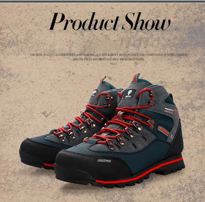 Lynjacye Mid-Cut 2025 New Waterproof Hiking Boots Training Shoes Men Sports Outdoor Non-Slip Woodland Hunting Work Shoes