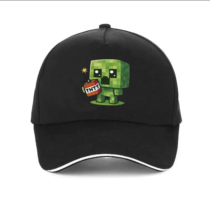 1 Creeper Pattern Baseball Cap | Unisex Hip-Hop Cap, lightweight and form-fitting, perfect for travel and casual wear Sun Hat