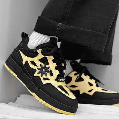Fashion Men's Shoes Trend Street Skateboard Shoes Man Luxury Brand Training Sneakers Mesh Breathable Casual Shoes Men's Tennis Shoes
