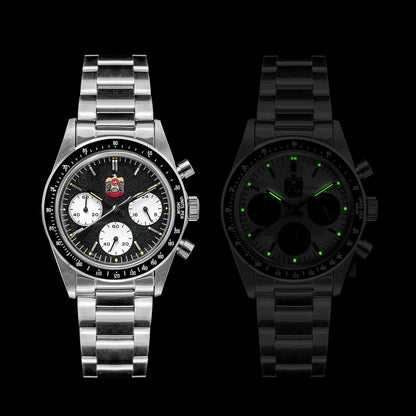 Thorn T010 37mm Quartz Watch VK63 Movement Men's Chronograph Watch Sapphire K9 Glass Luminous Waterproof Fashionable Retro Watch