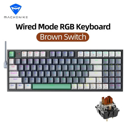 MACHENIKE K500 mechanische Tastatur – kabelgebundene Gaming-Tastatur K500-B94, Hot-Swappable, 94 Tasten, 90%-Layout, RGB-Hintergrundbeleuchtung für PC und Laptop