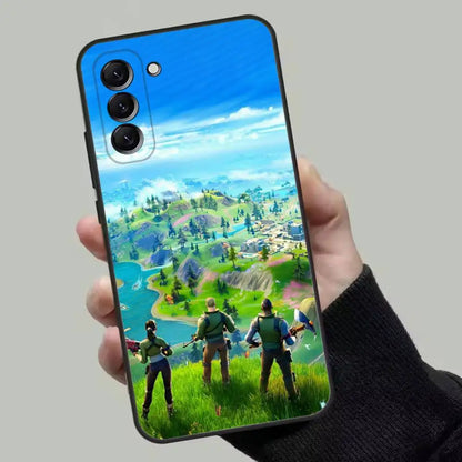 Funda de teléfono M-Midas F-Fortnite para Samsung Galaxy A13,A21s,A22,A31,A32,A52,A53,A71,A80, carcasa blanda negra
