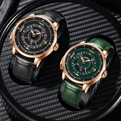 Pindu Horse Gambling Series Men's Full Automatic Mechanical Watch European Racing Roulette Entertainment Design Party Watch