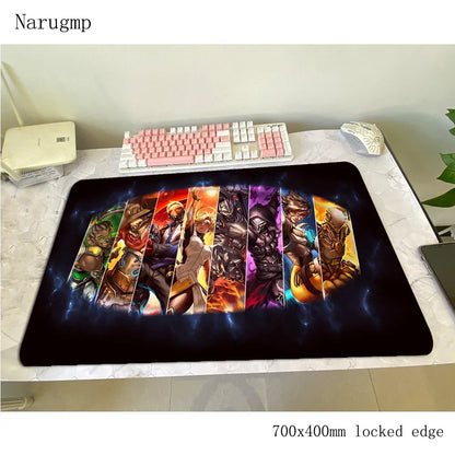 Tappetino mouse Overwatch 700x400x3mm, tappetino gaming anime con personalità per ufficio e notebook, tappetino da scrivania, regalo per ragazzo, pad mouse per giochi PC gamer