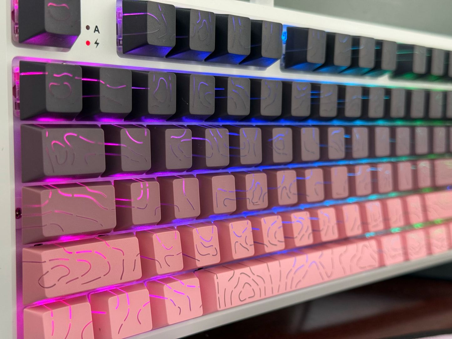 Topographic 4.0 Side Printed Keycaps ISO Enter Cherry Profile Double Shot PBT Keycaps For MX Switch Gamer Keyboard