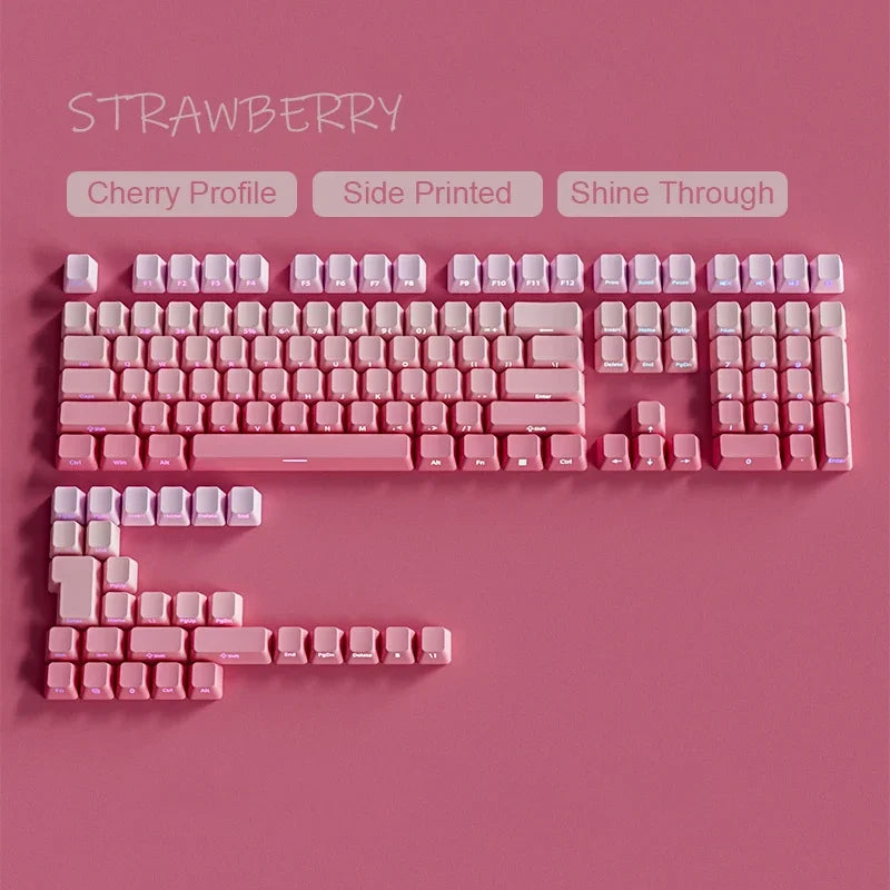 2025 Original Daylight Keycaps PTB Translucent, Side-engraved Oem 136 Keys, Customized To Fit 60/84/98/108 Mechanical Keyboards.