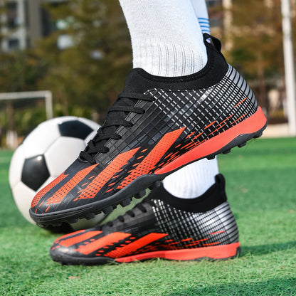 New Men Soccer Shoes Futsal Indoor Football Boots Sport Match Training Kids TF Cleats Grass Ankle Hot-selling High-quality Light