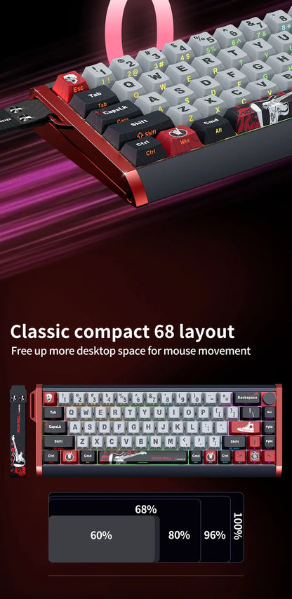 Tastiera magnetica SKYLOONG GK61/GK68 HE con case in alluminio, 8000hz, RT0.01mm, Rapid Trigger, keycap PBT, retroilluminazione RGB, tastiera gaming cablata