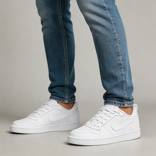 Nike Court Borough Retro универсални ежедневни ниски маратонки, неплъзгащи се, дишащи, балансирани, бели Av3171-100