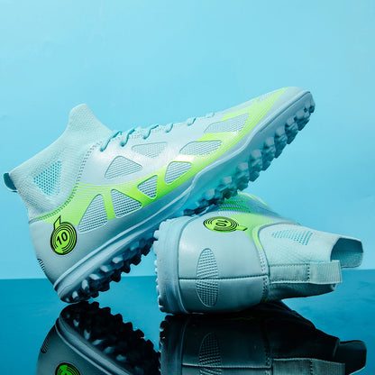 High Quality TF Football Boots for Men and Women, PU Fabric Upper, Rubber Cleats, Non-Slip Training Football Shoes