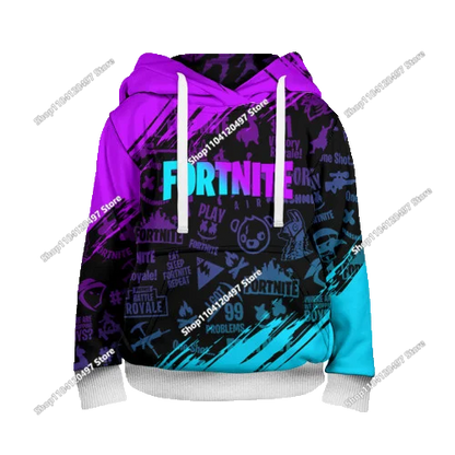 Fortnite косплей худита за деца и възрастни, унисекс суитшърт с качулка, ежедневни униформи и костюми за Хелоуин