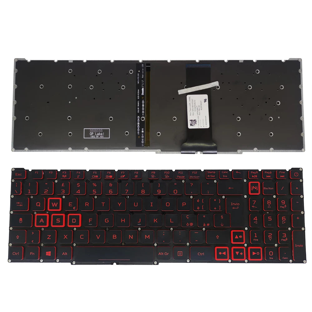 PT-BR Brasil US RU Tastatur mit Hintergrundbeleuchtung für Acer Nitro 5 AN515-54 AN515-43 AN517-52 AN517-51 AN517-54 AN715-51 Spanien LA IT TR GR FR