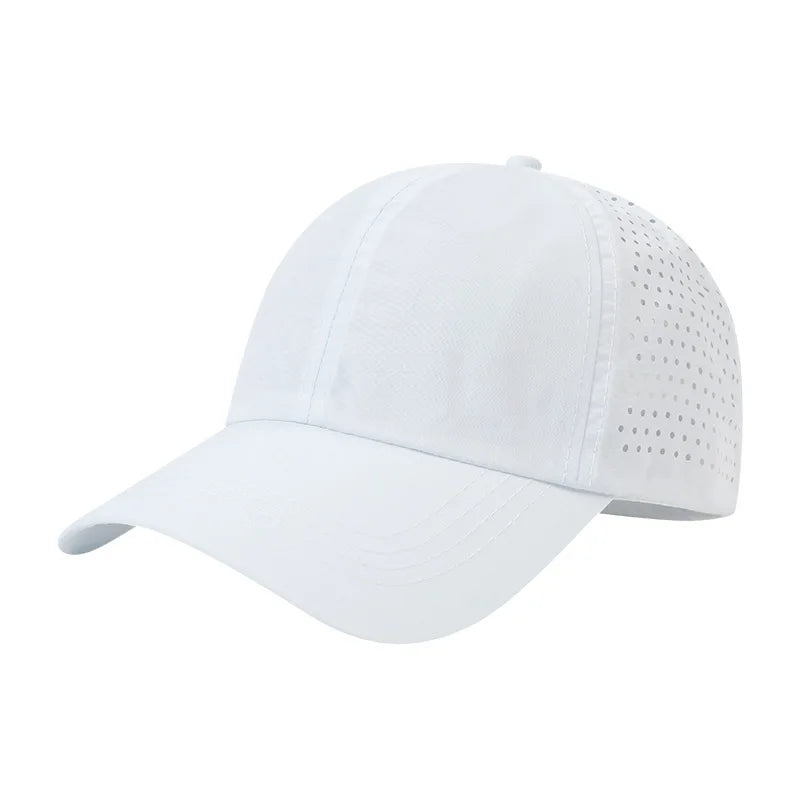 1pc Quick Drying Tongue Baseball Caps for Women Summer Protection Breathable Mesh Breathable Cap Stylish Adjustable Ponytail Hat