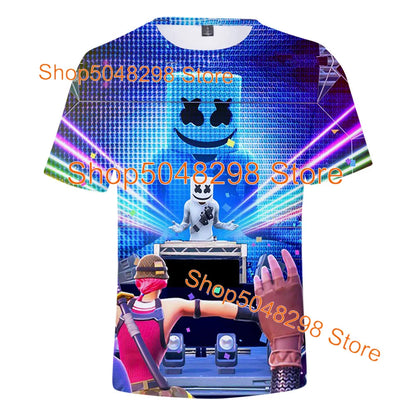 T-shirt Fortnite Bushranger per bambini, stampa 3D Banana Peely, T-shirt da uomo e donna, maglietta Battle Royale, top estivo, regalo di compleanno