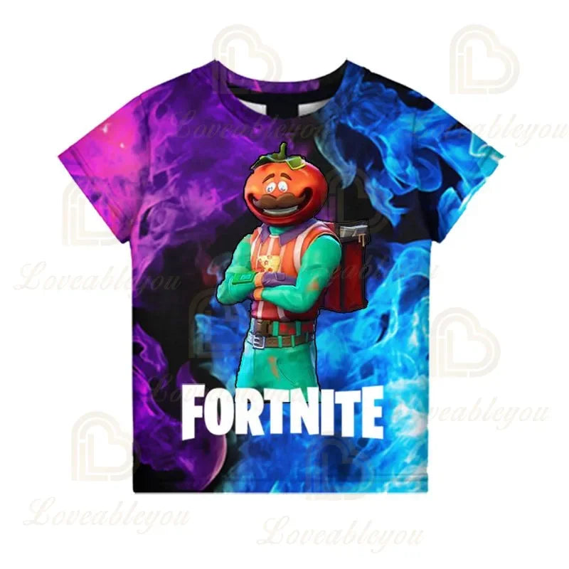 Παιδικό T-shirt Fortnite Victory Game 3D, ρούχο για μωρά, στυλ Harajuku, χαριτωμένο μπλουζάκι Battle Royale Hero για αγόρια και κορίτσια
