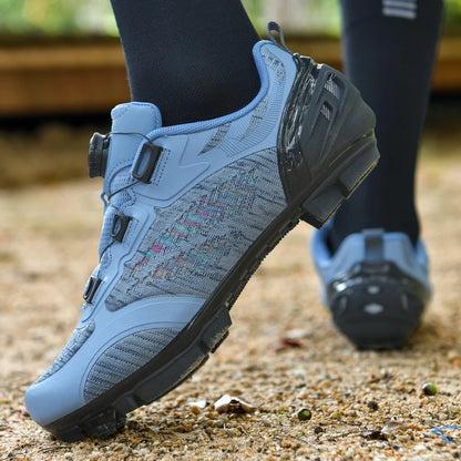 MTB Cycling Shoes for Men and Women T03 Purple Breathable Speed Self-Locking Road Cycling Sports Shoes Outdoor Racing Training Sneakers