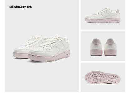 Zapatillas Xtep blancas para mujer 2026 primavera, parejas, versátiles, modernas, casuales, de suela gruesa con aumento de altura, calzado deportivo para mujer 874118319851