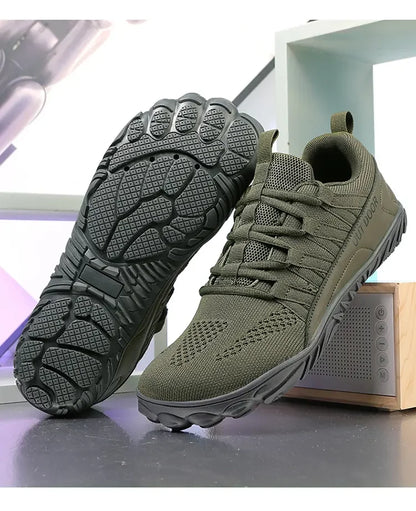 Scarpe da uomo semplici e leggere da trekking sportivo 2025, barefoot a punta larga, multifunzionali casual in mesh traspirante per camminare