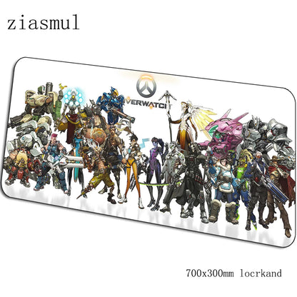 overwatch mouse pad Cartoon Computer mat 700x300x3mm gaming mousepad large Indie Pop padmouse keyboard games pc gamer desk