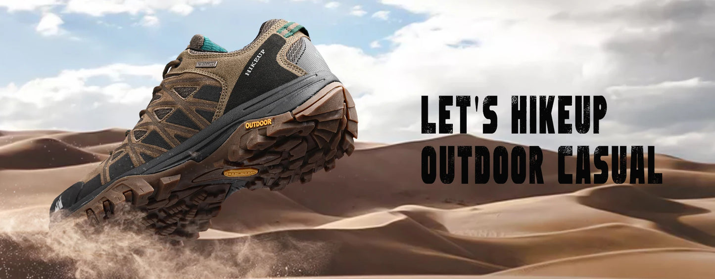 HIKEUP Scarpe outdoor da uomo per escursionismo, sport e tempo libero, scarponcini da trekking in montagna e campeggio, sneaker antiscivolo e resistenti all’usura