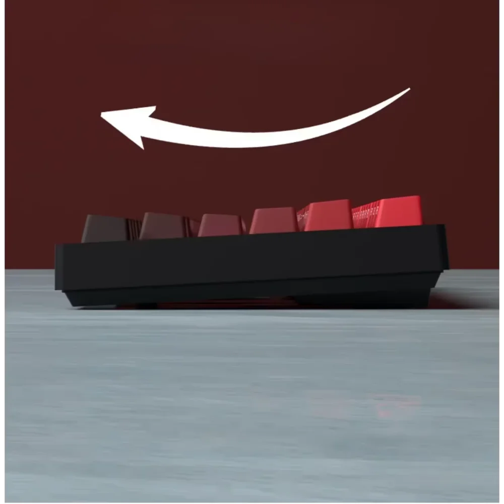 Nuovi keycap per tastiera meccanica da gaming 60/64/84/98/108 con switch MX, 135 tasti, profilo OEM, PBT, incisione laterale, sfumatura rosso e nero