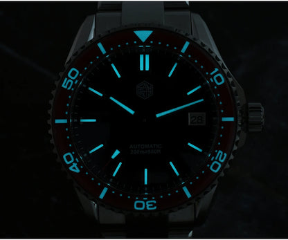 San Martin 2025 New Enamel Dial Full Luminous 39mm Dive Watch Luxury Men Watch NH35 Automatic Mechanical Waterproof 200m SN0129